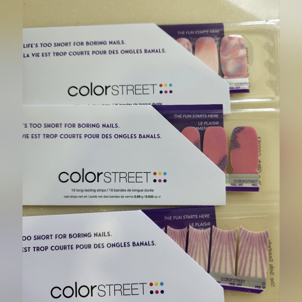 Set/3 Limited edition Color Street nail polish strips